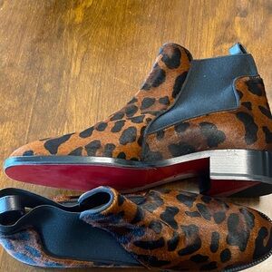 Christian Louboutin Red Ankle Boots